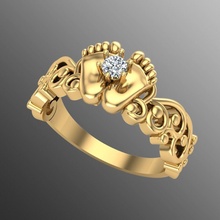 ring shp6 schmuck gold luxus juwel leuchtenden druckbar silber brillant diamant saphir ringe 3d platin rubin zubehörteil mode 3d print model - Mito3D
