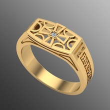 ring shp7 schmuck gold luxus juwel leuchtenden druckbar silber brillant diamant saphir ringe 3d platin rubin zubehörteil mode 3d print model - Mito3D