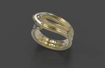 anel de seda jóias anéis rhino ouro prata jóia diamante gemas pedra preciosa 3d print model - Mito3D