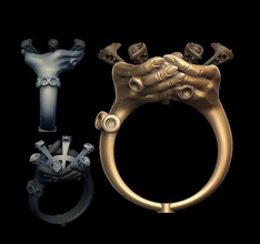 Ring Sünde drucken druckbar Schmuck Gold Silber Mode Marke Kopieren Ringe 3d print model - Mito3D