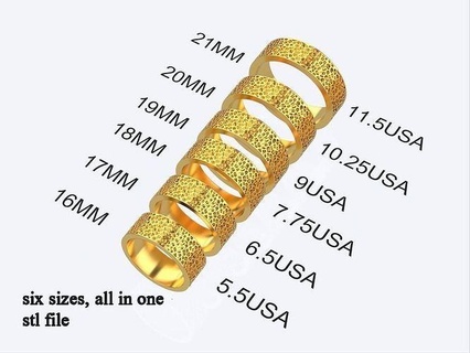 Ring Größe Textur Schmuck Ringe Gold Silber Sammlung Platin Hochzeit Engagement Weiß Juwel Diamant 3d drucken Drucken Luxus 3d print model - Mito3D