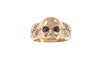 anillo cráneo joyería joya lujo plata brillante oro diamante manrings calavera 3dringman 3dprint stlformat anillos 3d print model - Mito3D