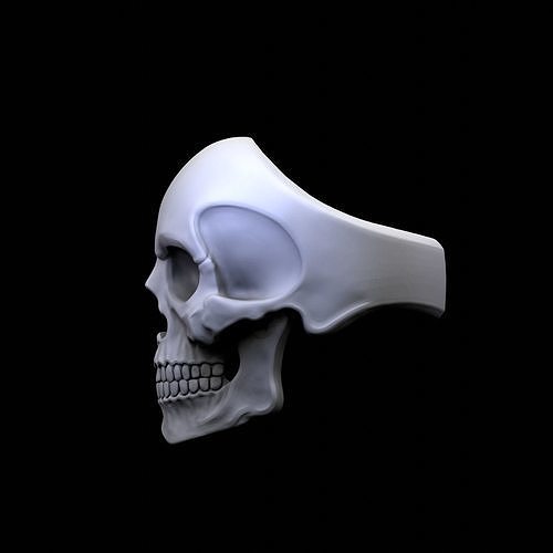 squillare mr cranio scolpire gioielleria argento sterlina stampabile creatura anelli scultura 3D print model - Mito3D