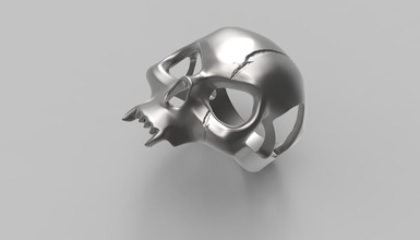 ring skull jewelry print jawelry vampire rings 3d print model - Mito3D