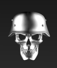 anel de caveira jóias crânio esqueleto a cabeça seres humanos máquina capacete arte esculturas 3d modelo soldado anéis 3d print model - Mito3D