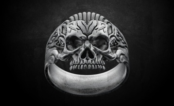 ring skull bikers 78 3dprinted design fashion gold golden jewel jewellery jewelry print printabl printable printing prototyping rings silver 3d print model - Mito3D