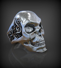 ring skull model 3d print jewelry style luxury design printable shining decoration fashion sterling precious wedding jewellery engagement jewel silver rings 3d print model - Mito3D