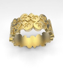 ring skulls skull gold silver printable abstract jewel jewelry rings 3d print model - Mito3D
