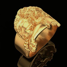 bague train dormir lion argent imprimable or cnc mode bijoux anneaux machines diamant gemme 3d print model - Mito3D