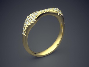 anneau de petits diamants 1143 bijoux or joyau l'anneau les anneaux mariage l'engagement le diamant brillant cad gem platine imprimable d'argent détail la conception 3d print model - Mito3D