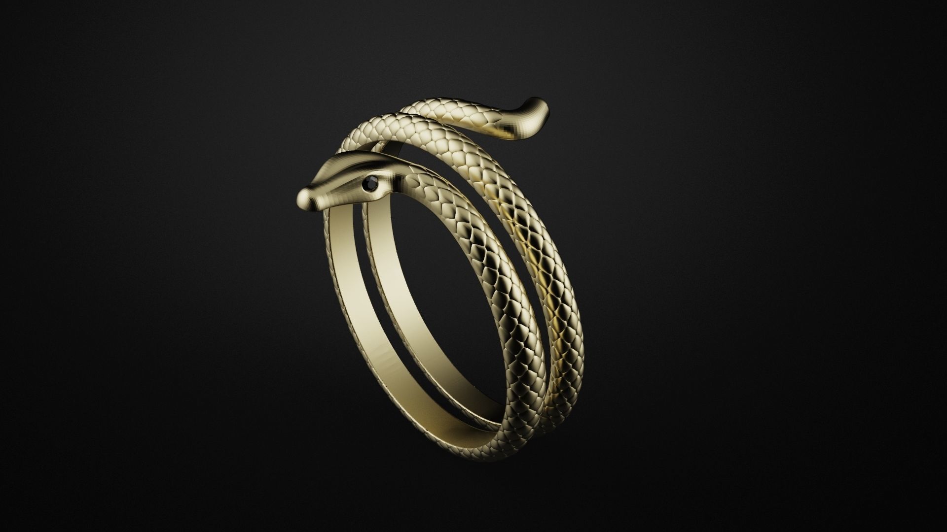 squillare serpente oro gioielleria argento diamante gioiello gemma moda bianca brillante bellezza zaffiro rubino vintag ringnake anelli 3D print model - Mito3D