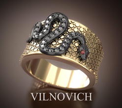anillo de la serpiente joyería oro gem plata diamante brillante moda y belleza imprimible sterling diamant zafiro vintag joya el colgantes 3d print model - Mito3D