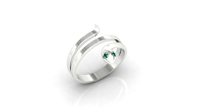 anillo 006 joyería oro plata platino 3d rpm stl boda modelos joya anillos serpiente diamante impresión 3d print model - Mito3D