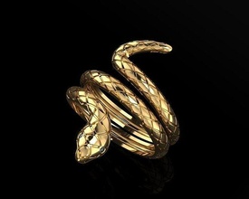 yüzük yılan 3d yazdır model yılanlar mücevher yüzükler kobra gümüş altın takı 3d print model - Mito3D