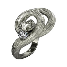 ring-Schlange-3d-Druck-Modell Schmuck gold Juwel diamond gem ring Edelstein genial Edelsteine engagement emerald Diamanten amethyst kostbar Granat Silber crystal ruby Ringe 3d print model - Mito3D