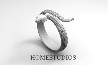 squillare serpente 4 gioielleria oro argento stampabile fidanzamento moda engagement gioiello platino bellezza anelli 3d print model - Mito3D