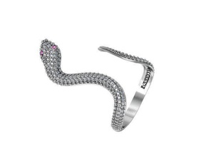 anello serpente lungo gioielli 3djewelry bella brillante cad diamante elegante di fidanzamento moda gemma oro disco platino jewelryprint jewelrywax preziosi printversion matrimonio il casting anelli 3d print model - Mito3D