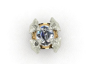 anel de cobra jóias ouro prata jóia diamante precioso gem o engajamento cobras python réptil adder anaconda anéis 3d print model - Mito3D