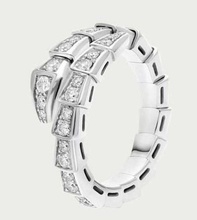 bague serpents bureau conception diamant gemme argent imprimable brillant mode bijoux or sterling beauté vêtements bijou anneaux 3d print model - Mito3D