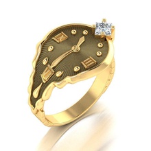 ring soft watch jewelry design luxury jewel jewellery printer platinum shackle diamond bracelets pendants necklace gold gem salvador dali rings 3d print model - Mito3D