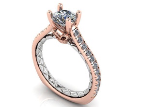 anel solitário joalheria 3dprint ouro diamante jóias cafajeste argolas diamantes pedra pedras gema joias bandas impressão platina rosa prata imprimível 3d print model - Mito3D