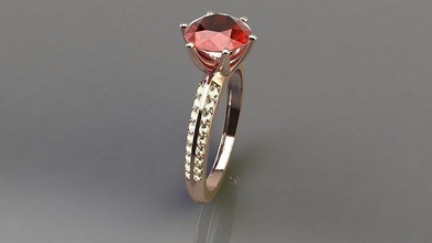bague solitaire 01 engagement mode mariage diamant imprimable bijoux brillant argent beauté saphir vêtements bijou anneaux 3d print model - Mito3D
