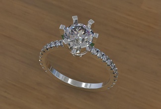 squillare solitere gioielleria nozze oro platino argento gemma brillante diamante sterlina Fidanzamento bianca anelli 3d print model - Mito3D