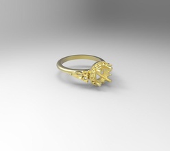 ring soliter jewelry gold gem platinum brilliant rings 3d print model - Mito3D