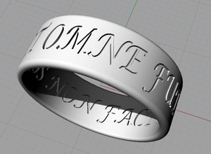 ring solomon latin jewelry cold silver 3d rings 3d print model - Mito3D