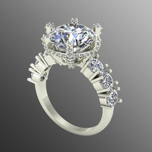 ring sp10 schmuck gold luxus juwel leuchtenden druckbar silber brillant diamant saphir ringe 3d platin rubin zubehörteil mode 3d print model - Mito3D