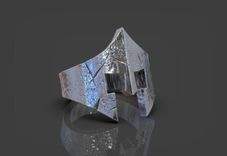 ring spartanisch helm silber mode druckbar platin gold prototyp entwickeln diamant sterling juwel männer schmuck ringe 3d print model - Mito3D