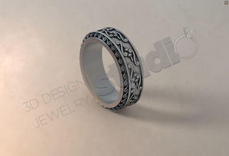 anel especial Projeto 3d modelo banda joalheria imprimível jóia jóias moda ouro prata argolas 3d print model - Mito3D