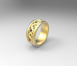 bague spirale 2 3dm bijoux de l'anneau en les étages plusieurs la pente anneaux 3d print model - Mito3D