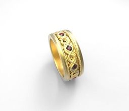 anel espiral jóias monkeybars park slide anéis 3d print model - Mito3D