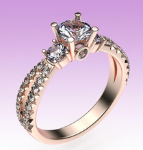 anel Dividido haste ok leve joias prata ouro estilo moda noivado Casamento Scott joalheria argolas 3d print model - Mito3D