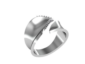 anello di spalato gioielli 3djewelry bella brillante cad diamante elegante fidanzamento moda gemma oro disco platino jewelryprint jewelrywax preziosi printversion argento matrimonio il casting anelli 3d print model - Mito3D