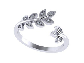 anillo puntilla ramita ramula canalla 3d diseño modelo molienda impresión oro brillante riqueza naturaleza orgánico diamante stl joyería joya anillos 3d print model - Mito3D