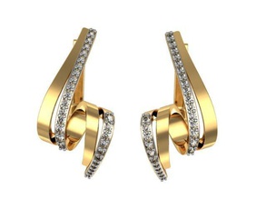 anneau à ressort bijoux 3djewelry brillant cad le diamant élégant de l'engagement la mode gem or platine jewelryprint jewelrywax précieux printversion mariage l'anneau les anneaux acheter luxary 3d print model - Mito3D