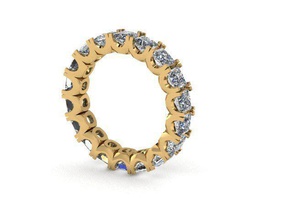 squillare piazza diamanti in cerchio gioielleria anelli 3d print model - Mito3D