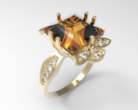 bague carré amour stl bijoux le diamant les diamants gem pierres précieuses pierre précieuse or joyau de l'anneau anneaux 3d print model - Mito3D