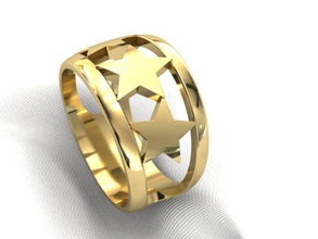 ring stars 8836 luxury jewelry gold design diamond engagement gem jewel jewellery platinum printable fashion beauty silver woman rings 3d print model - Mito3D