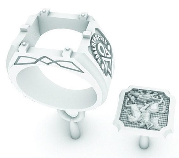 squillare San Giorgio gioielleria 3dprint oro argento stampabile anelli 3d print model - Mito3D