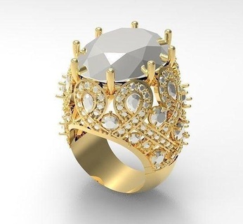 Ring ston Silber Schmuck Gold Diamant Juwel Hochzeit Engagement Platin Bron Messing Kupfer Ringe 3d print model - Mito3D