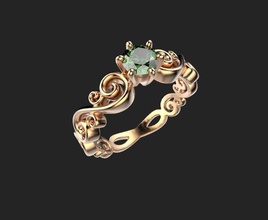 anillo roca 42 joyería joya moda oro diamante plata boda belleza platino dama mujer piedra preciosa anillos 3d print model - Mito3D