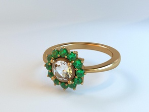 ring stones jewelry gem printable gold diamond precious jewel engagement platinum luxury rings 3d print model - Mito3D