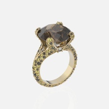 anillo piedras grande pequeña compromiso joya lujo plata diamante joyería Boda vestir Moda enganchar anillos 3d print model - Mito3D