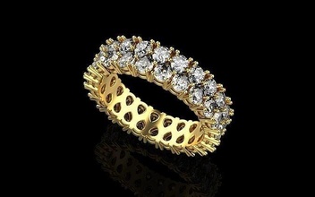 bague pierres bijoux or argent imprimable diamant bijou mariage engagement mode sterling collier impression cnc gemme solitaire anneaux 3d print model - Mito3D