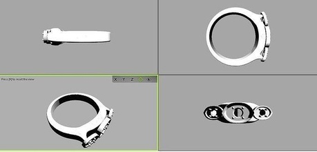 Ring Steine Schmuck Mode Design 3d print model - Mito3D
