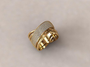 anillo de piedras la joyería dedo oro zolt mucho los anillos 3d print model - Mito3D