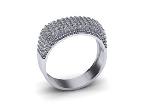 ring stones gold jewelry steel chrome platinum silver gem brilliant diamond fashion beauty printable luxury brillant rings 3d print model - Mito3D